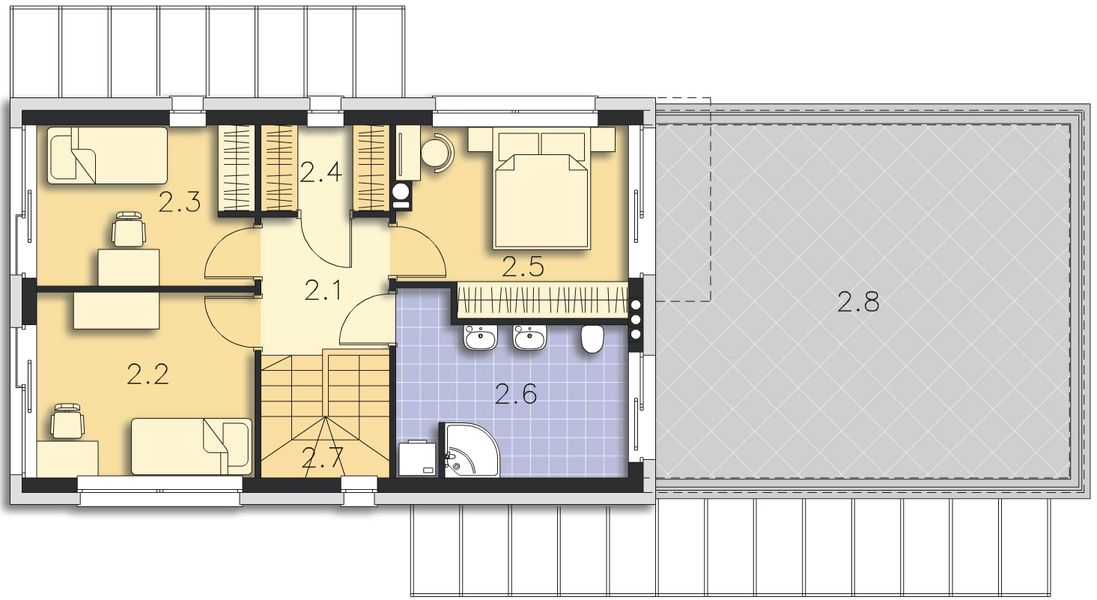 Piętro 1 projektu Belfast VI DCP268e