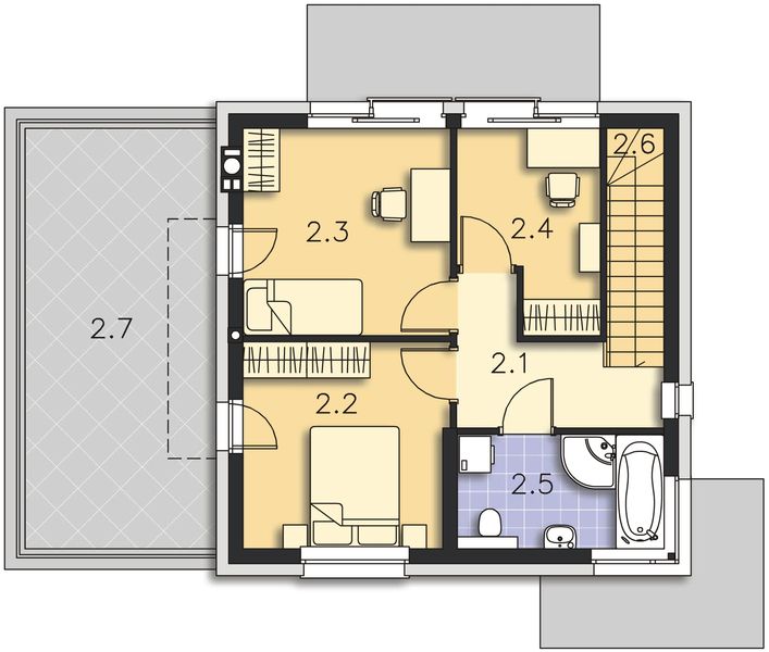 Piętro 1 projektu Edynburg DCP291