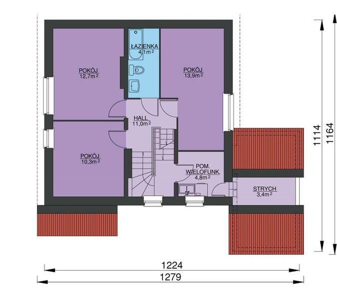 Poddasze projektu W-0135