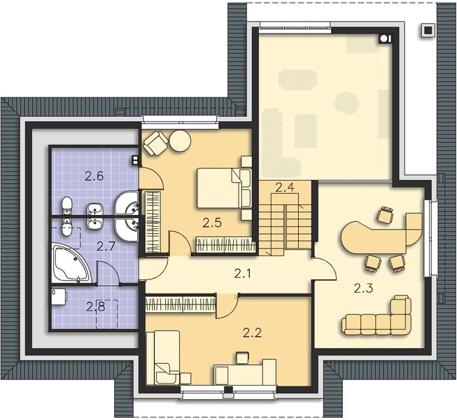 Poddasze projektu Avalon II DCP206a
