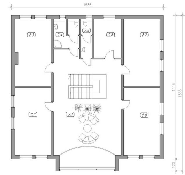 Piętro 1 projektu Warsztat z usługą
