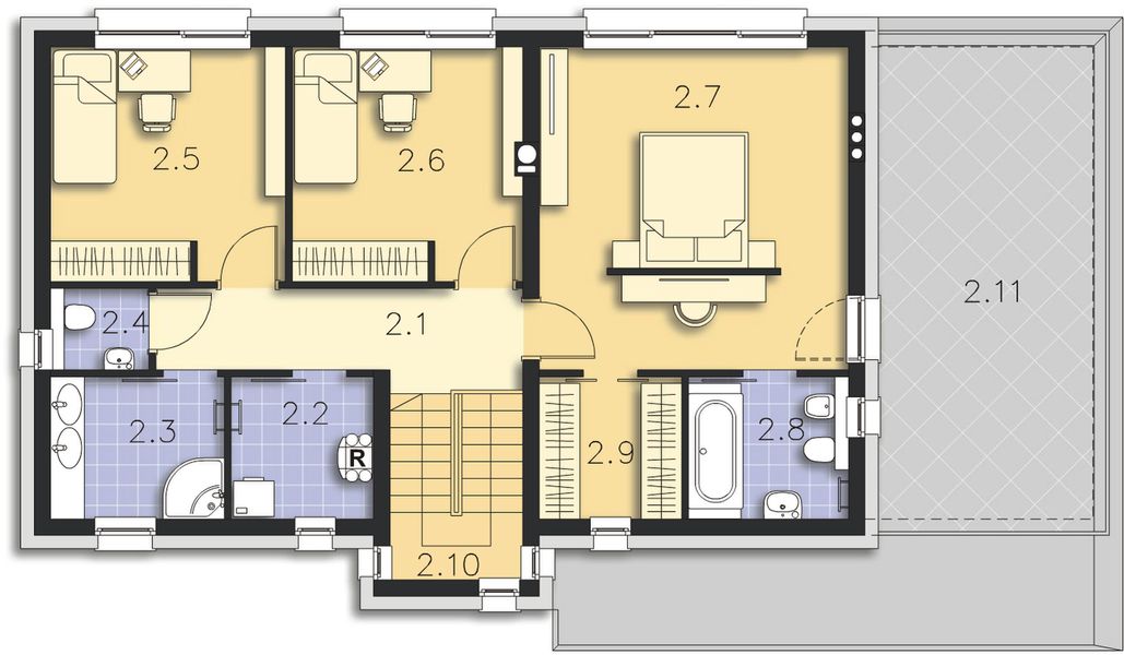 Piętro 1 projektu Santos III DCP308b