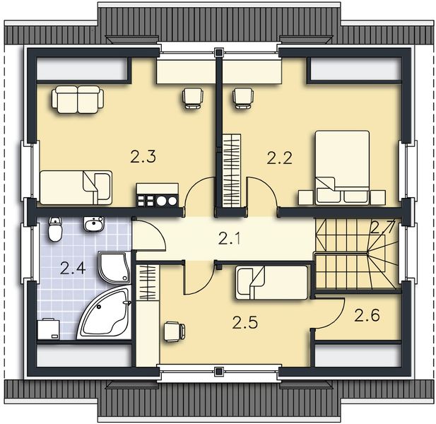 Poddasze projektu Hudson LMP42