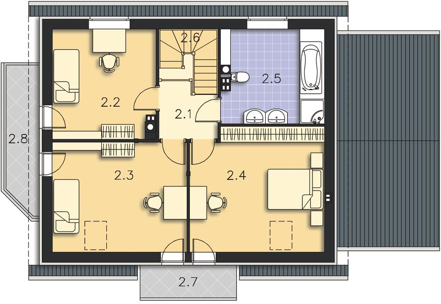 Poddasze projektu Saloniki LMP128