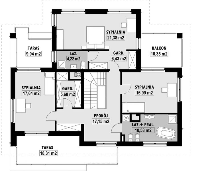 Piętro 1 projektu E-150