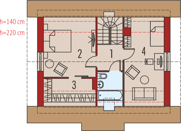 Poddasze projektu Celinka Mocca