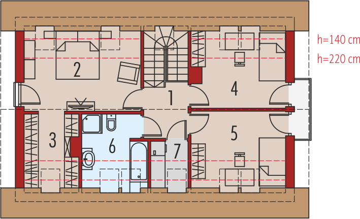 Poddasze projektu E2 II economic (wersja B)