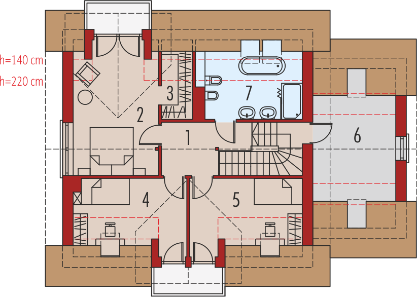 Poddasze projektu Marisa IV G1 energo