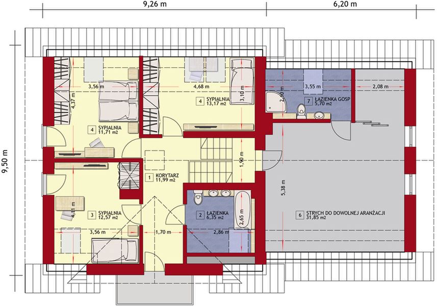Poddasze projektu Dom w Oregonie 2G