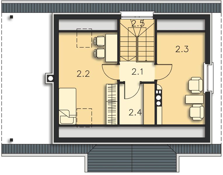 Poddasze projektu Kłajpeda LMP125