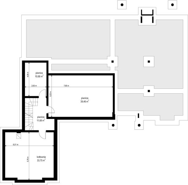 Piwnica projektu Rezydencja Parkowa 3