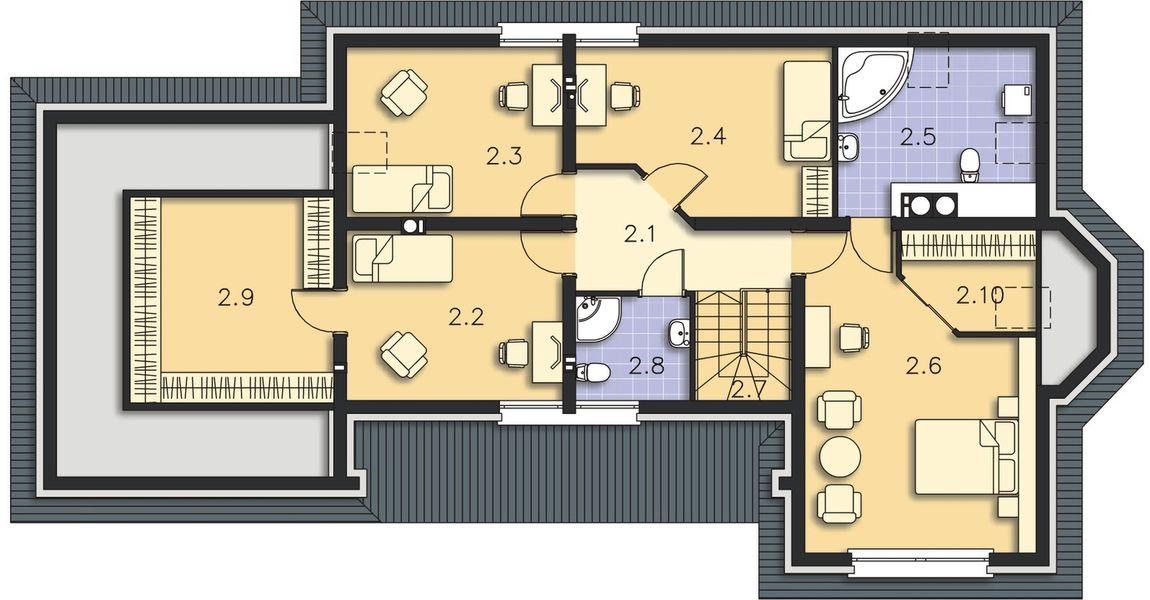 Poddasze projektu San Francisco II LMP82a