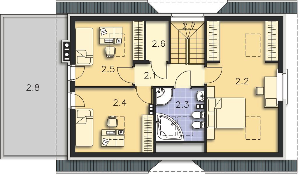 Poddasze projektu Okayama LMP249