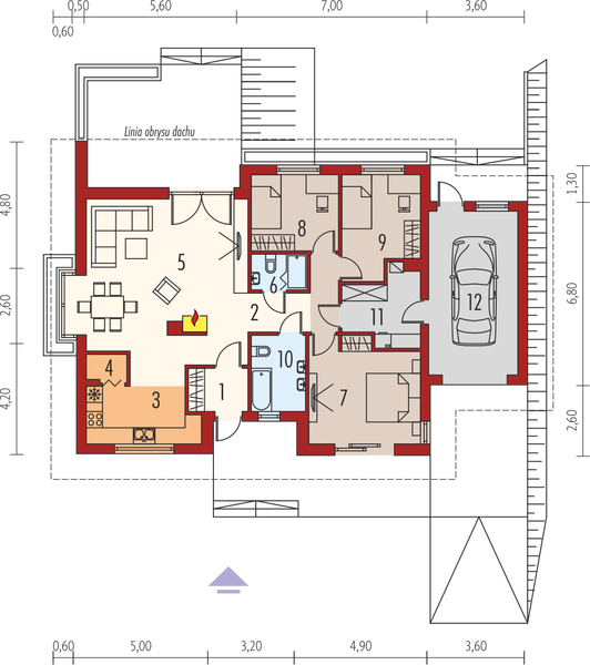 Parter projektu Franczi III G1 (wersja A) bianco economic