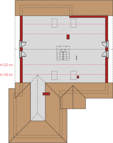 Poddasze projektu Lote III G2