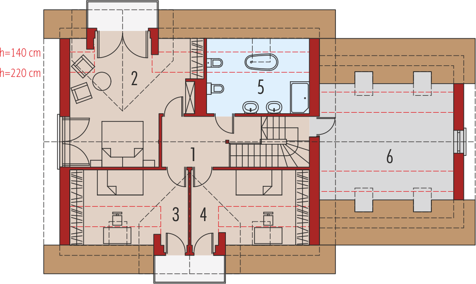 Poddasze projektu Amaranta II G2 energo