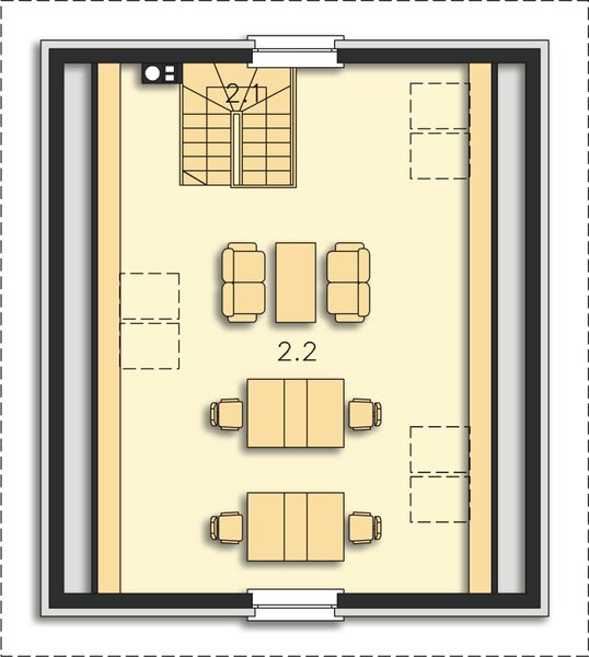 Poddasze projektu Garaż G38