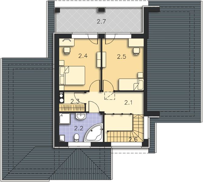 Poddasze projektu Lagos II LMP117a