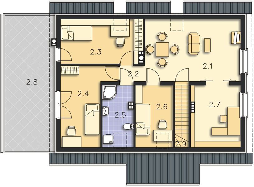 Poddasze projektu Hamburg III LMP07b