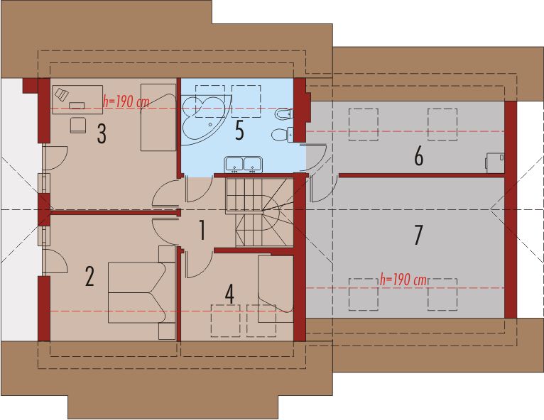 Poddasze projektu Śnieżynka III G2
