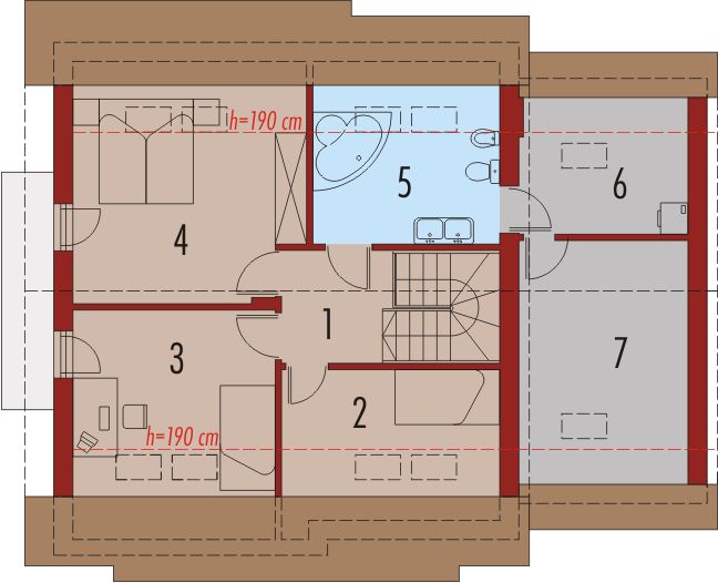 Poddasze projektu Śnieżynka IV G1
