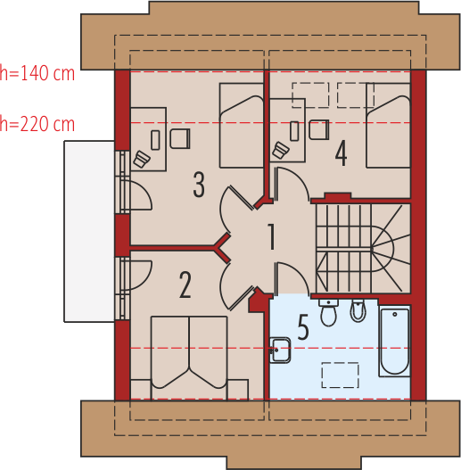 Poddasze projektu Śnieżynka