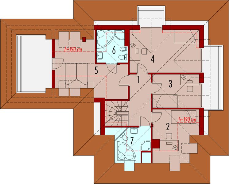 Poddasze projektu Delfina II G2