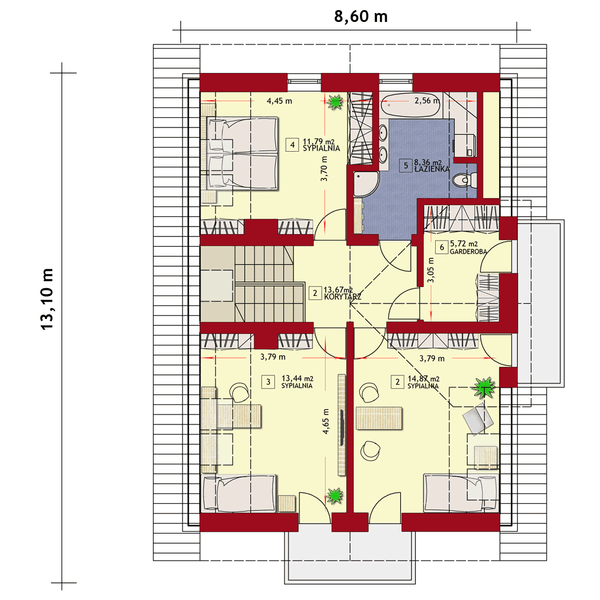 Poddasze projektu Dom w Arizonie