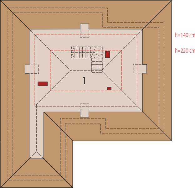 Poddasze projektu Astrid G1 (mała) energo