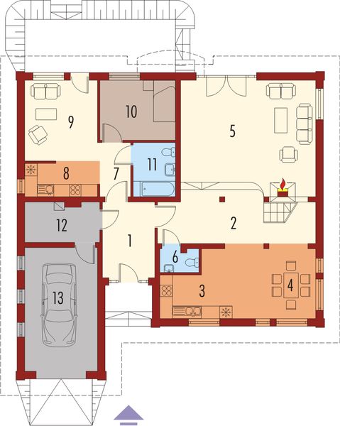 Parter projektu Oktawia G1 (dwulokalowa)