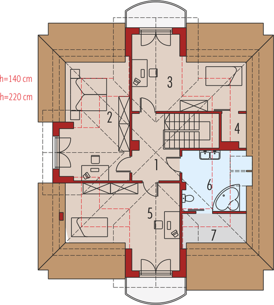 Poddasze projektu Loris G1