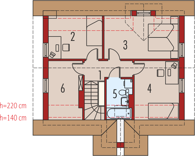 Poddasze projektu Ewelinka