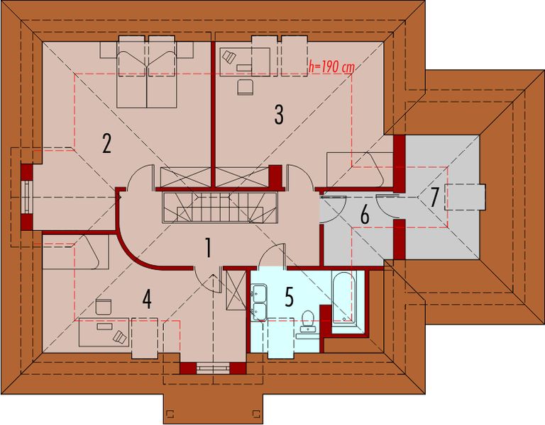 Poddasze projektu Arkadia G1