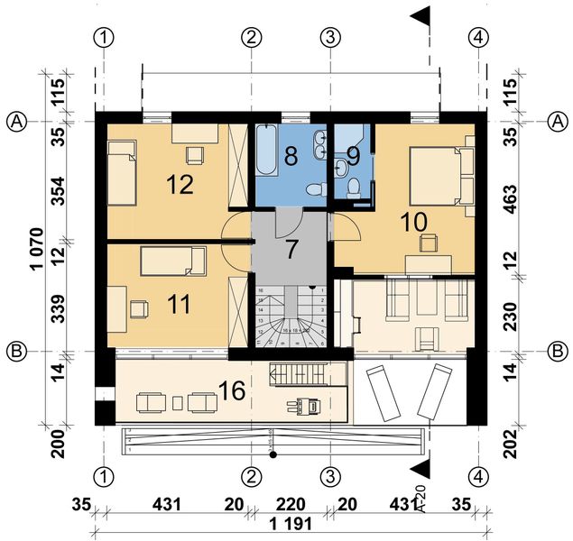 Piętro 1 projektu MD-15