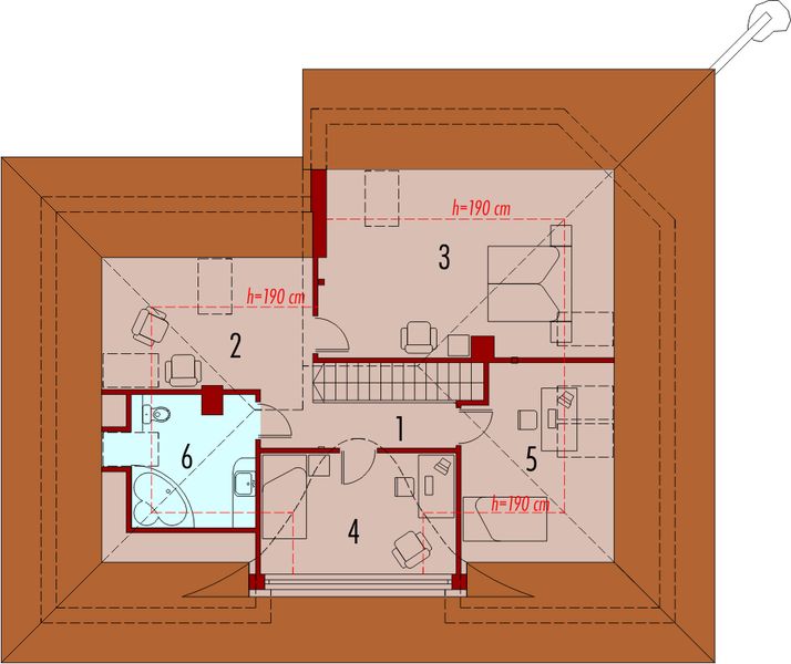 Poddasze projektu Fiolka G1