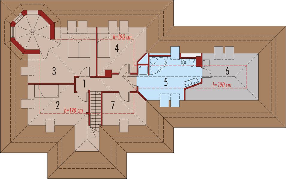 Poddasze projektu Jaśmina G2