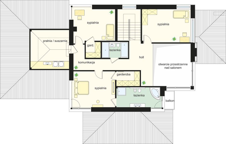 Piętro 1 projektu Dom z widokiem 2