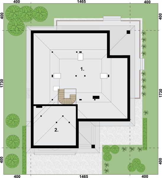 Poddasze projektu Alexandria dom jednorodzinny