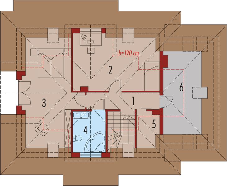 Poddasze projektu Iwa G1