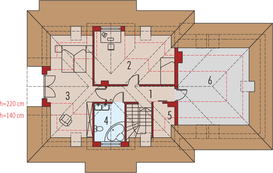 Poddasze projektu Iwa G2