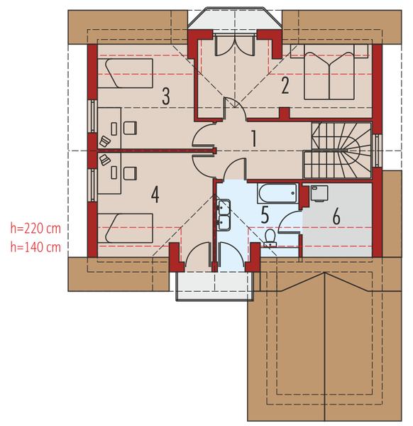 Poddasze projektu Wiolka G1