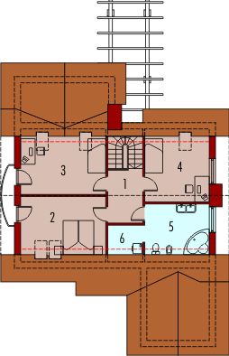 Poddasze projektu Nastka G1 (z piwnicą)