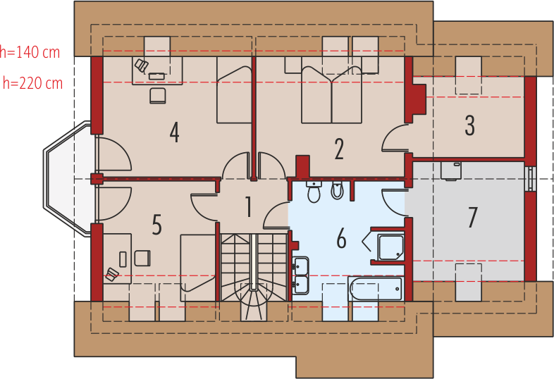 Poddasze projektu Olcia G1