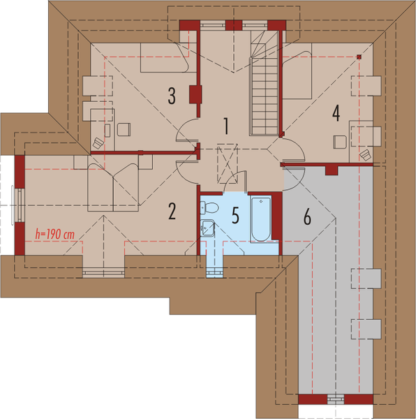 Poddasze projektu Honorata G1