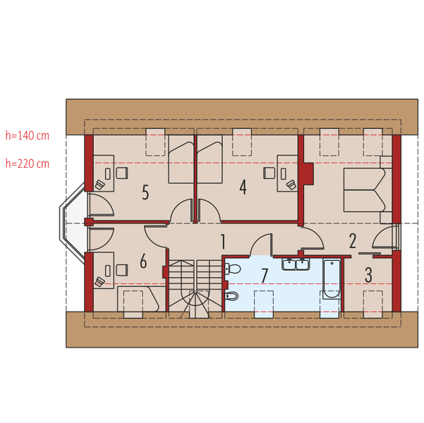 Poddasze projektu Syrenka G1