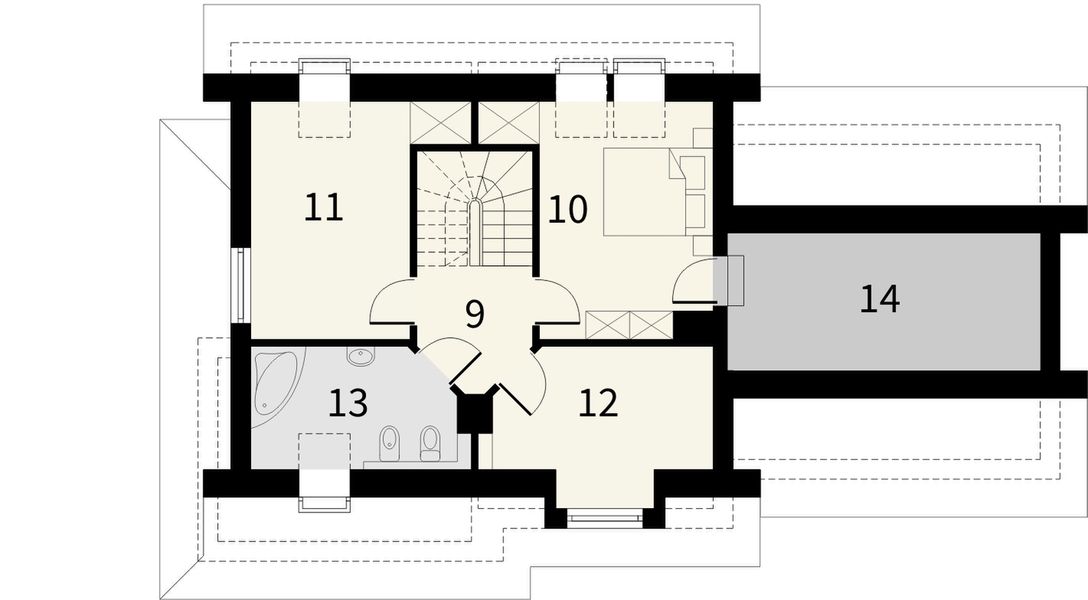 Poddasze projektu Orzech 2G