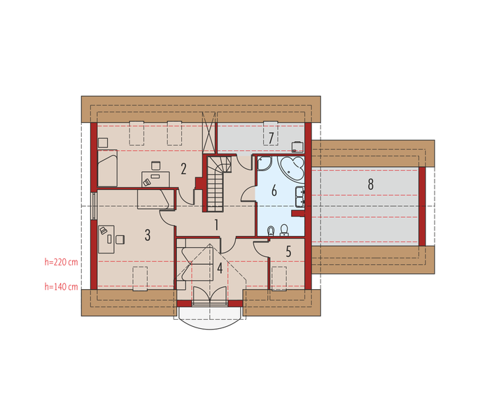 Poddasze projektu Wisienka G2