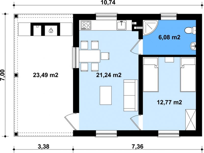 Parter projektu G246 - Budynek rekreacji indywidualnej