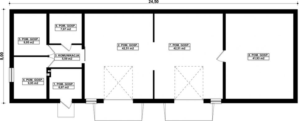 Parter projektu G237 - Budynek gospodarczy