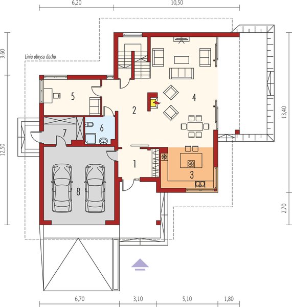 Parter projektu Nati G2 (z piwnicą)